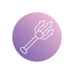 Trident icon vector stock illustration