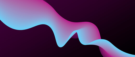 Abstract purple background with light blue and magenta gradient and waves. Vector illustration of background.