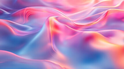 Obraz premium Abstract Pastel Waves: A Dreamy Digital Art