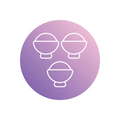 Rangoli Colours icon vector stock illustration