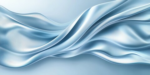 Obraz premium Elegant flowing blue fabric creates a serene and calming ambiance.