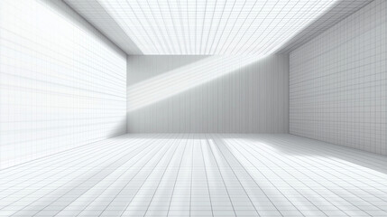 Obraz premium Minimalist pattern background, alternating light gray and white horizontal fine lines pattern, placed in a contemporary style empty space, clean, ai generated images.