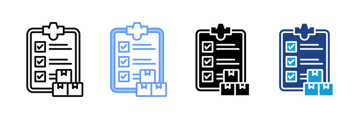 Inventory Icon Set Multiple Style Collection