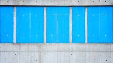 Abstract Blue Panels Concrete Wall Texture Background