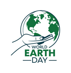 World earth day design with logotype 
