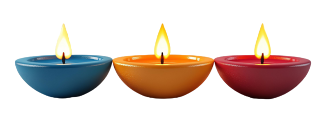 Diwali Diya Stand for Traditional Lighting - Isolated on White Background