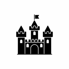 Obraz premium creative details Castle Icon Vector Illustration