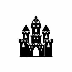 Obraz premium creative details Castle Icon Vector Illustration