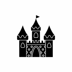 Obraz premium creative details Castle Icon Vector Illustration