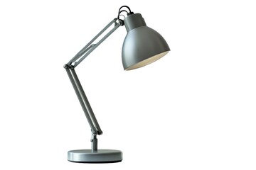 Gray adjustable desk lamp isolated on white background csvgen