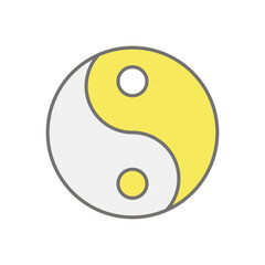 Ying Yang icon vector stock illustration