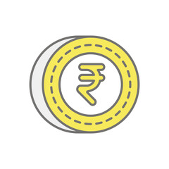 Coin icon vector stock illustration