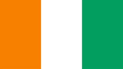 Côte d'Ivoire or Ivory Coast flag design. Côte d'Ivoire or Ivory Coast national flag Vector illustration. Côte d'Ivoire or Ivory Coast official color flag design.