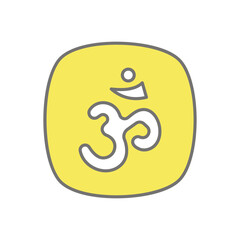 Om Symbol icon vector stock illustration