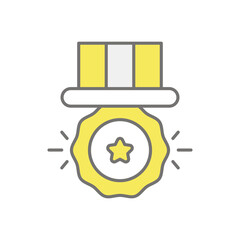 Medal icon vector stock illustration