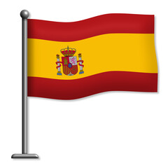 Obraz premium Bandera de España en PNG transparente recortable - Bandera española gráfico