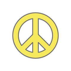 Peace Symbol icon vector stock illustration