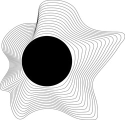 Circle frame blend liquid shape for emblem, banner, badges, logo