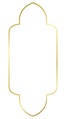 Gold Islamic arch shape border frame vector illustration design PNG