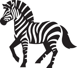 A zebra is shown with a black and white picture of a zebra
