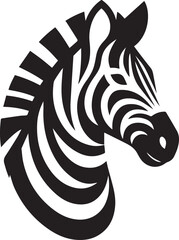 A zebra is shown with a black and white picture of a zebra
