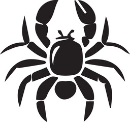 Beautiful Black Crab Vector Silhouette Art This Is An Editable And Printable Vector Eps File
