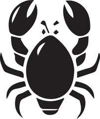 Beautiful Black Crab Vector Silhouette Art This Is An Editable And Printable Vector Eps File
