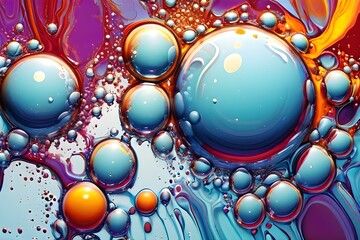abstract colorful background with bubbles