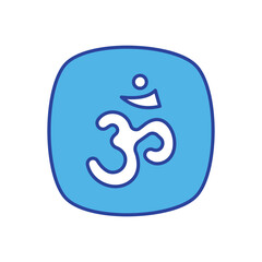 Om Symbol icon vector stock illustration