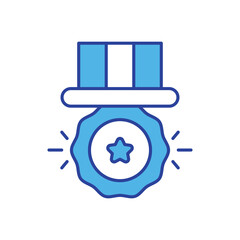 Medal icon vector stock illustration