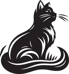 A Cat Vector Art Illustration EPS File
