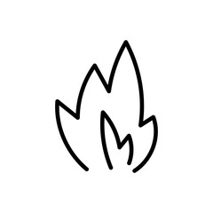 Obraz premium Fire hand draw icon vector. Flame illustration sign. Light symbol or logo.