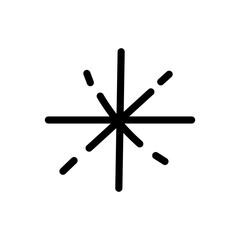 Stars hand drawn icon vector. Hand draw elements illustration sign. Space symbol or logo.