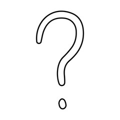 Question mark hand draw icon vector. Question illustration sign. or symbol.