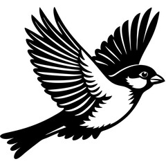 Sparrow silhouette