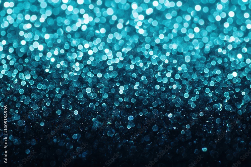 Canvas Prints sparkling teal glitter bokeh background with gradient effect for festive celebrations and glamorous 