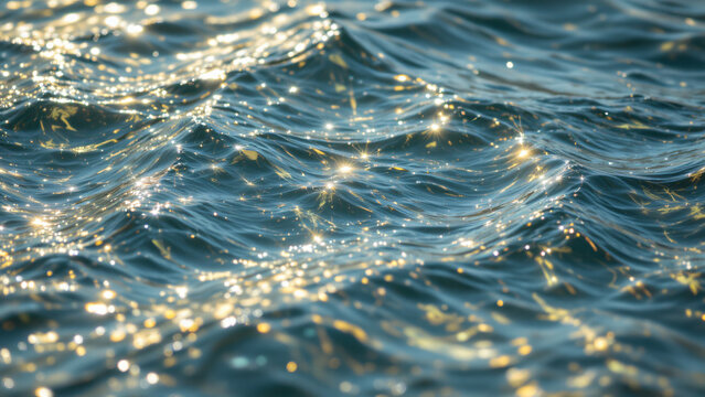 The water's texture shimmers with a crystalline quality, reflecting light in a dazzling display of brilliance.