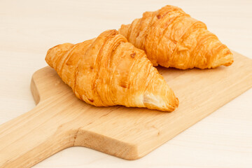 Croissant on plate