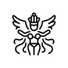 Black line icon for cabaret