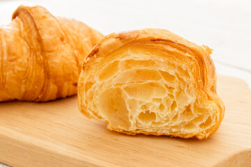 Croissant on plate