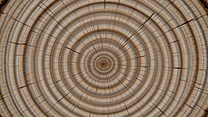 The texture is defined by a series of concentric rings, each representing a period of growth. The rings vary in width and color, offering a glimpse into the wood's history.