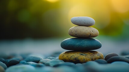 Stacking Rocks Creates Peaceful Balance on Pebble Beach