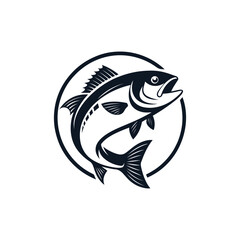 vector illustration of a fish silhouette