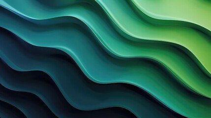 Obraz premium Abstract green color wave flowing express the energetic signal. Seamless texture of vividness curve swirling convey sense of harmony and wonderful scene perfect for effect and graphic design. AIG51.
