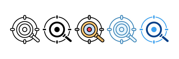 Focus  Icon Set Multiple Style Collection