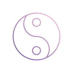 Ying Yang icon vector stock illustration