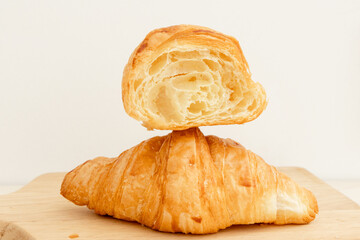Croissant on plate