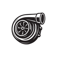 vector illustration of a diesel turbo