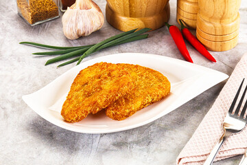 Fried potato hash brown snack