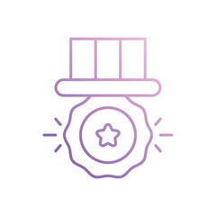 Medal icon vector stock illustration